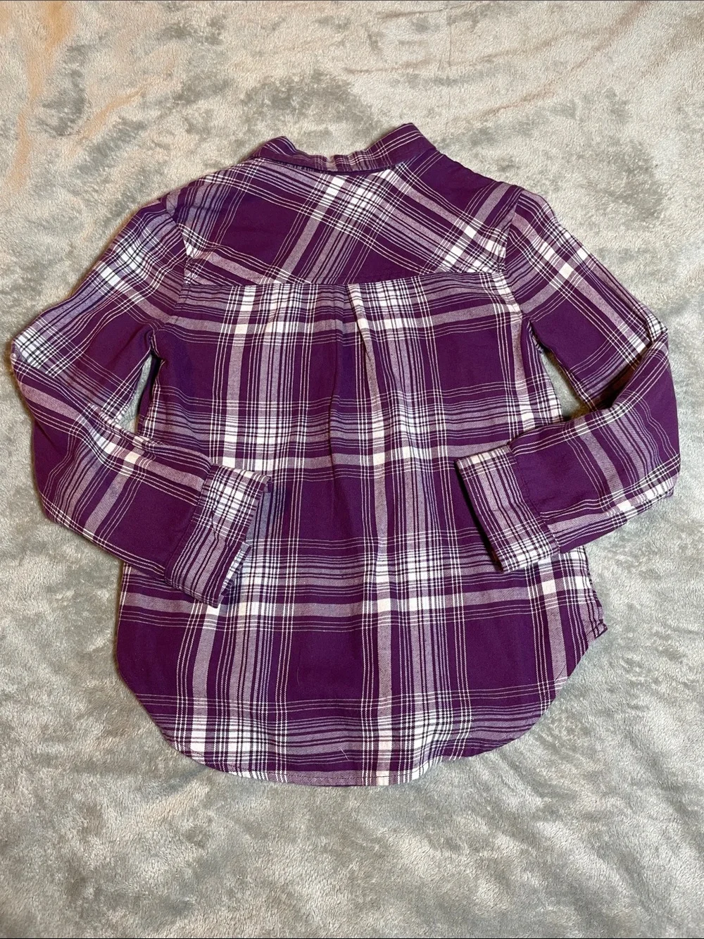 NWT SO Kids Purple Plaid Button Front Shirt